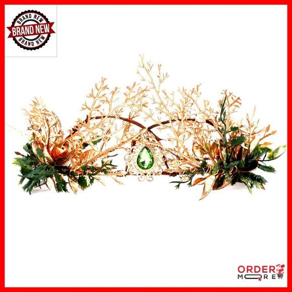 Handmade Metal Leaf Circlet Headpiece for Cosplay Wedding Renaissance